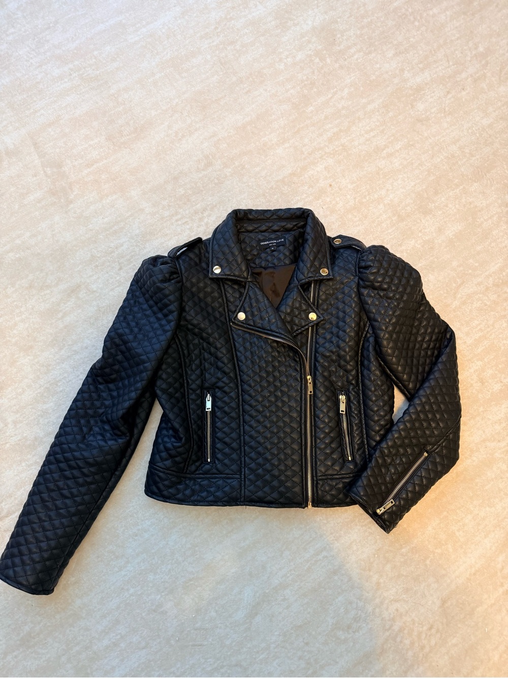 Generation Love Black Quilted Moto Jacket
